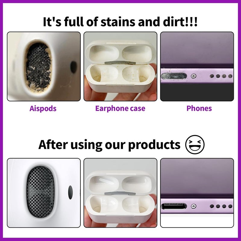 Midukit Cleaner Kit for Airpod, Earbud Cleaning Putty, Cleaning Kit Compatible with Airpods iPhone, fits Earbud Phone Ear Wax Dirt, Cleaning with Putty, Cleaning Pen, Microfiber Cleaning Cloth & Brushes - Image 2